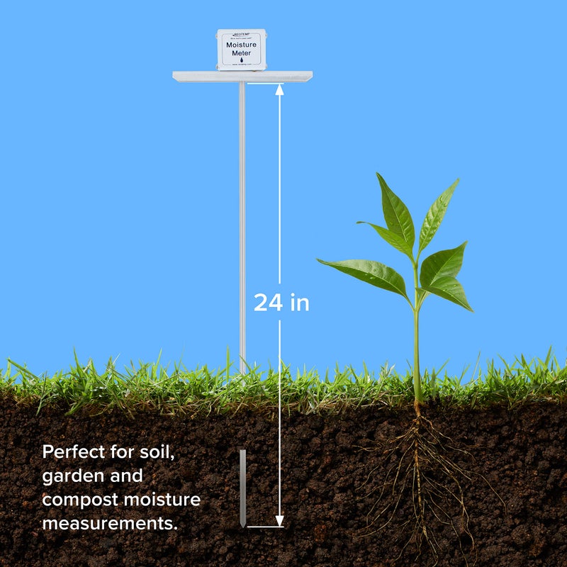 Reotemp 24 Inch Garden and Compost Moisture Meter, Garden Tool Ideal for Soil, Plant, Farm and Lawn Moisture Testing - Image 3